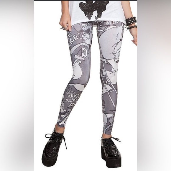 Disney Alice in Wonderland XL/EXTRA LARGE Atheltic Leggings Women’s - Picture 7 of 7